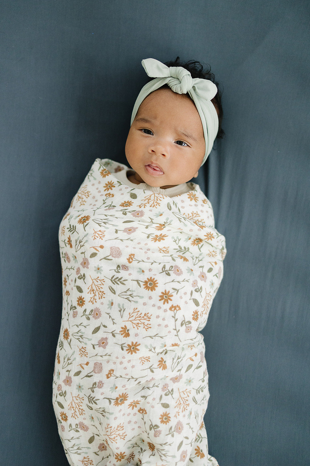 Mebie Baby Muslin Swaddle - Meadow Floral - Atara & Co