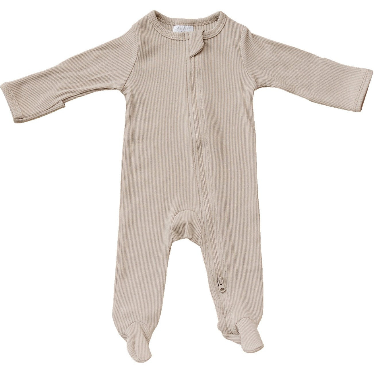 Mebie Baby Ribbed Romper - Oatmeal - Atara & Co