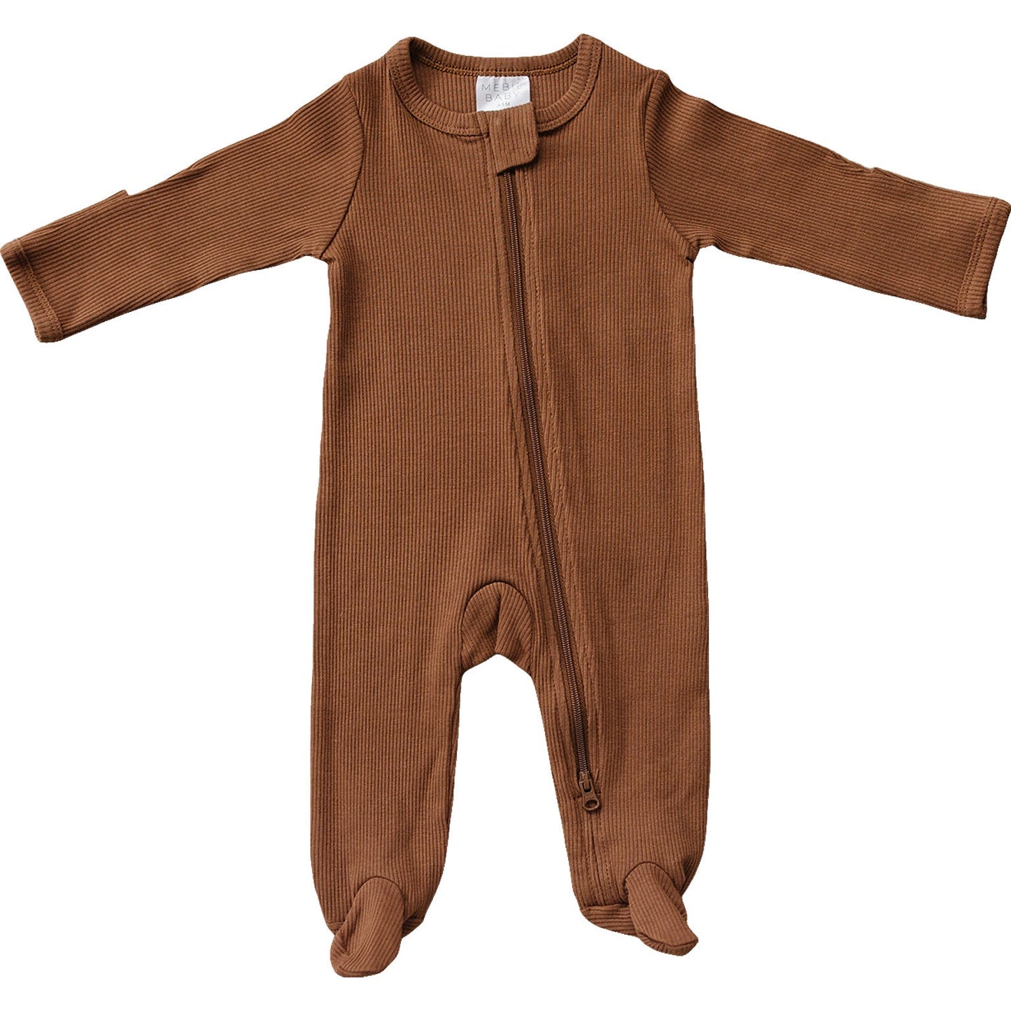 Mebie Baby Ribbed Romper - Rust - Atara & Co