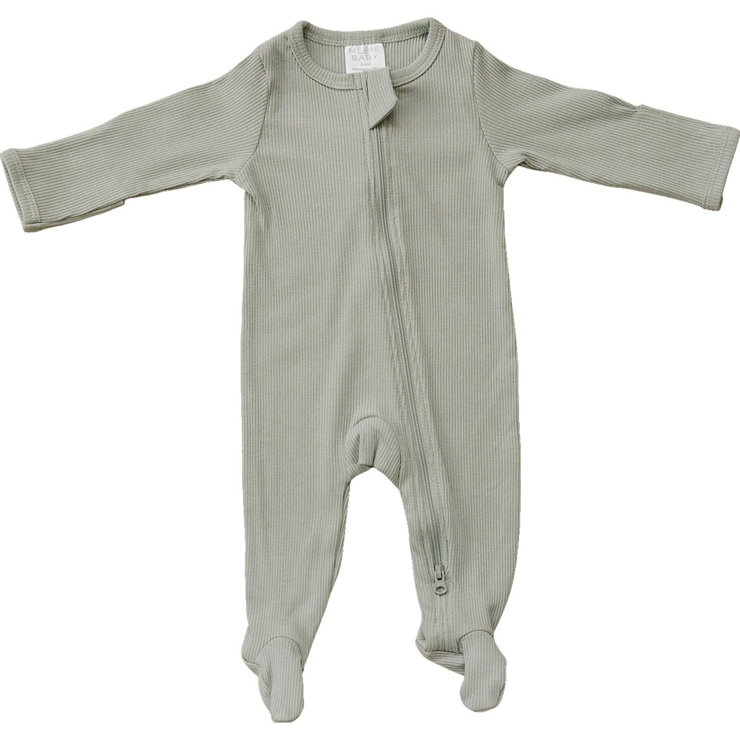 Mebie Baby Ribbed Romper - Sage - Atara & Co