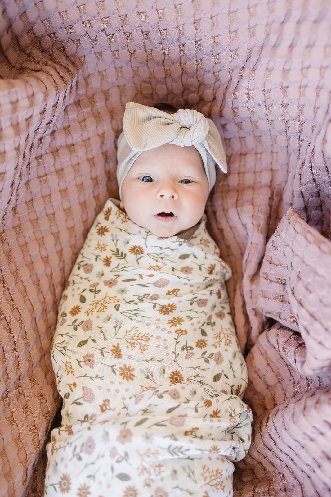 Mebie Baby Muslin Swaddle - Meadow Floral - Atara & Co