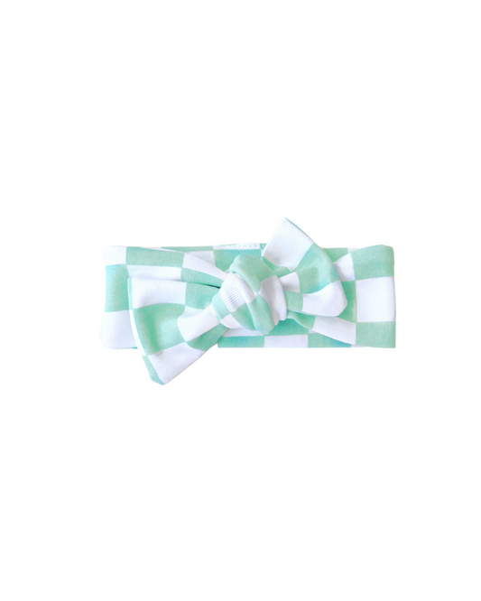 LPK Checkered Headband - Mint - Atara & Co