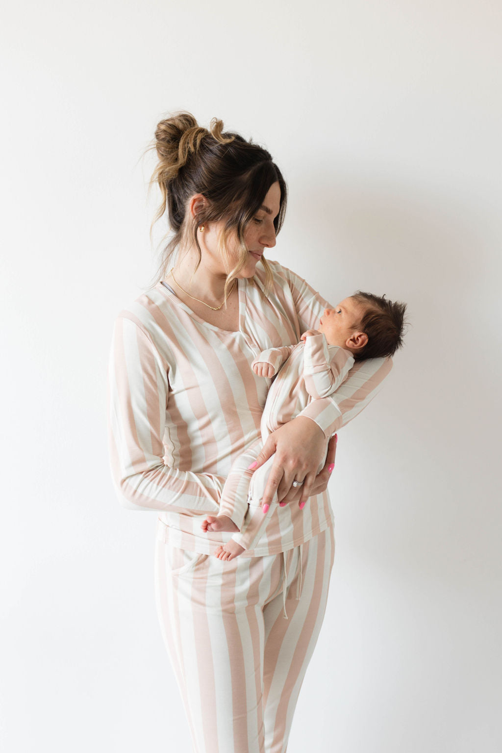 Forever French Bamboo Zip Pajamas - Candy Stripe - Atara & Co