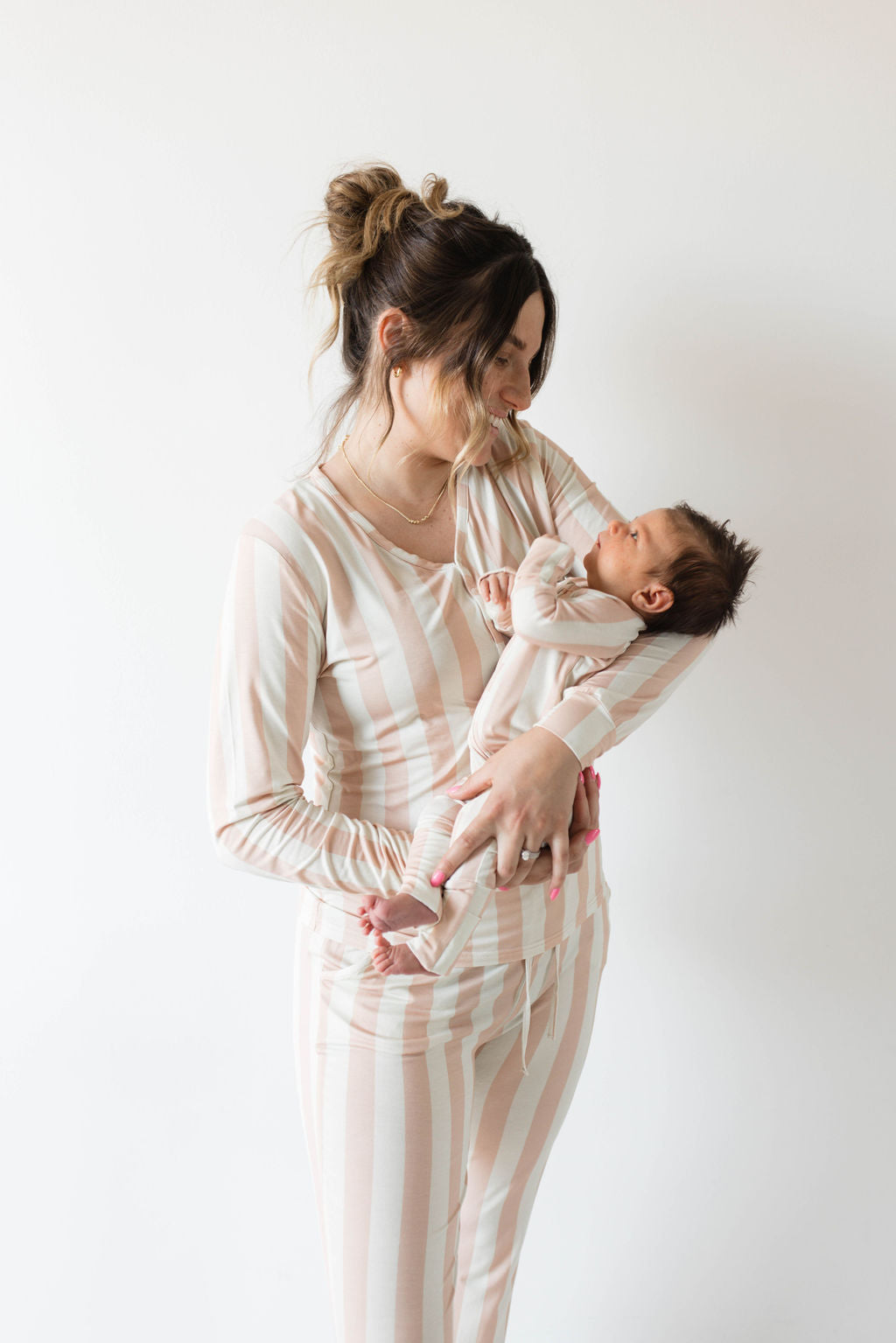 Forever French Bamboo Zip Pajamas - Candy Stripe - Atara & Co