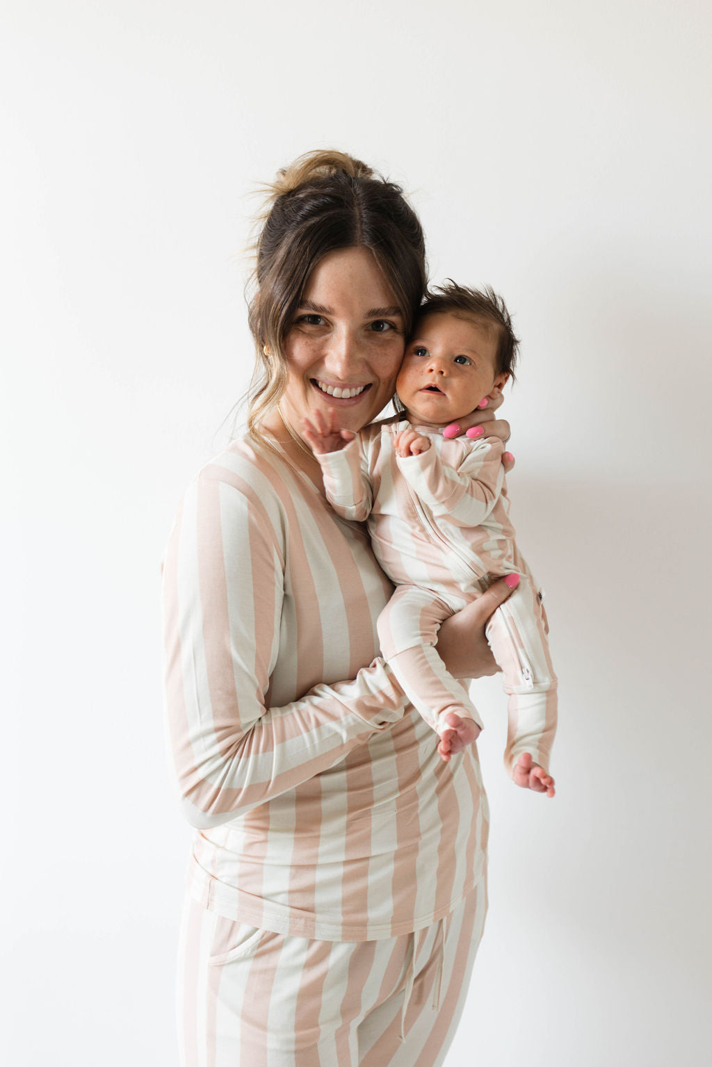 Forever French Bamboo Zip Pajamas - Candy Stripe - Atara & Co