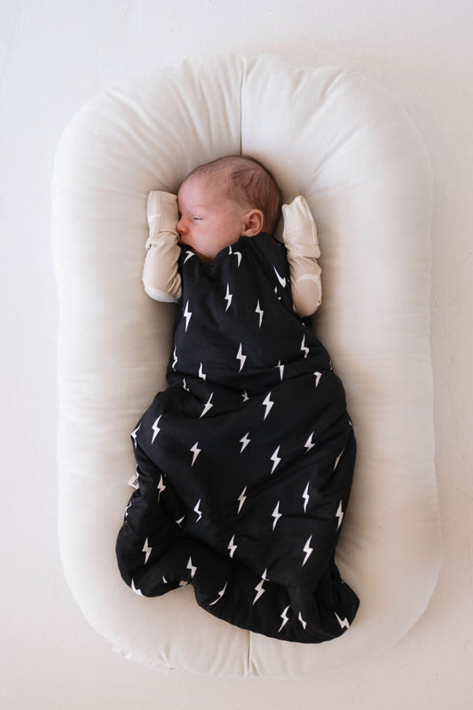 Forever French Bamboo Sleep Sack - Midnight Lightning Bolt - Atara & Co