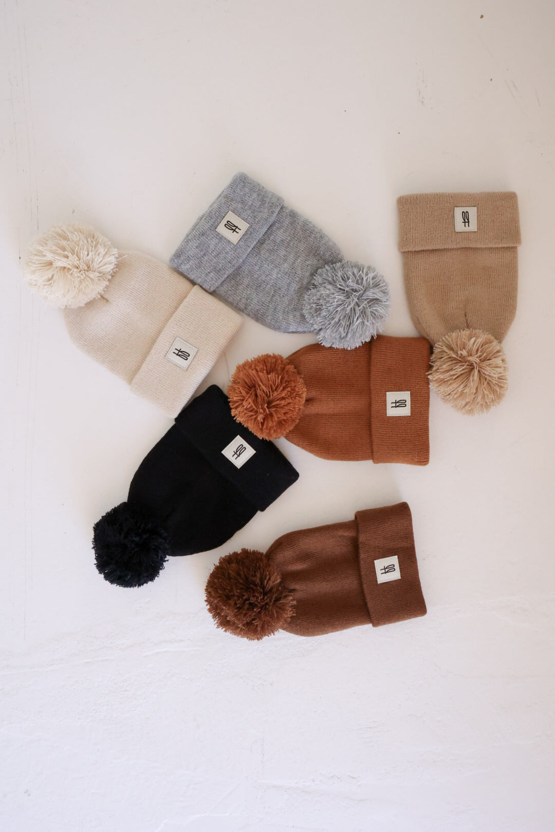 Forever French Knit Pom Top Beanie - Taupe