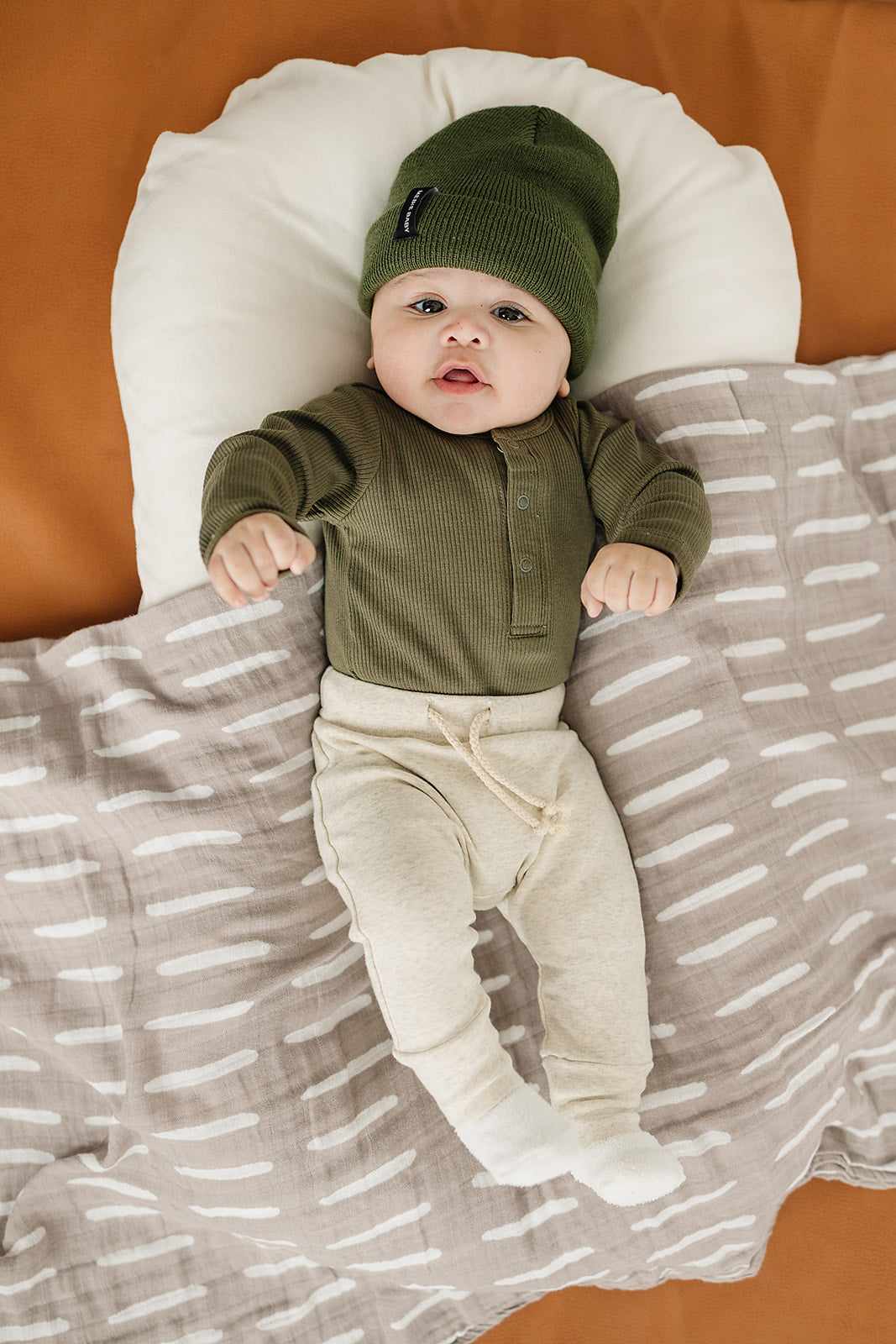 Mebie Baby Beanie - Green - Atara & Co