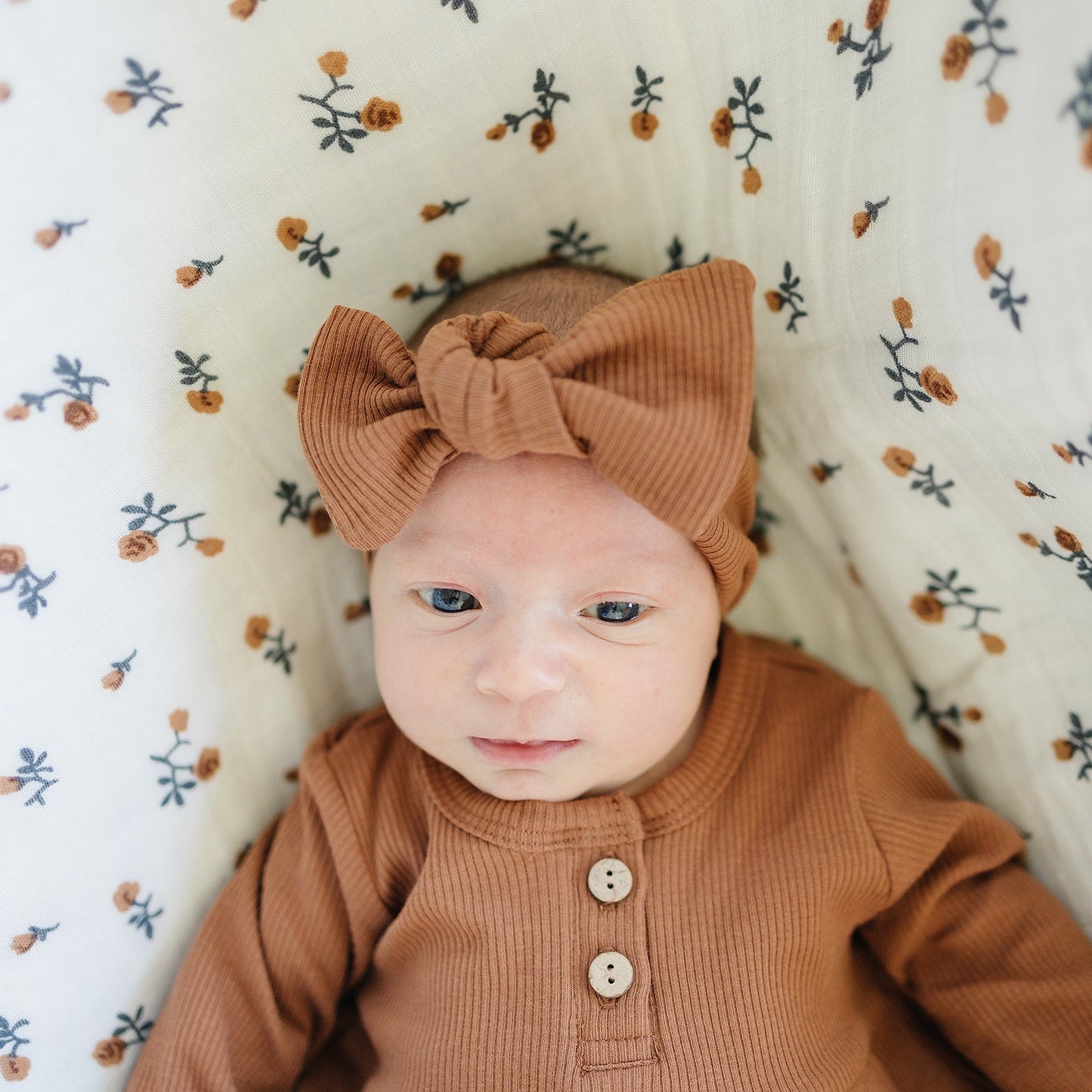 Mebie Baby Ribbed Head Wrap - Rust - Atara & Co