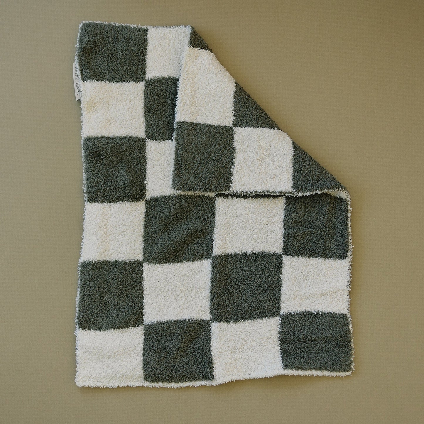 Mebie Baby Plush Blanket - Green Checkered - Atara & Co