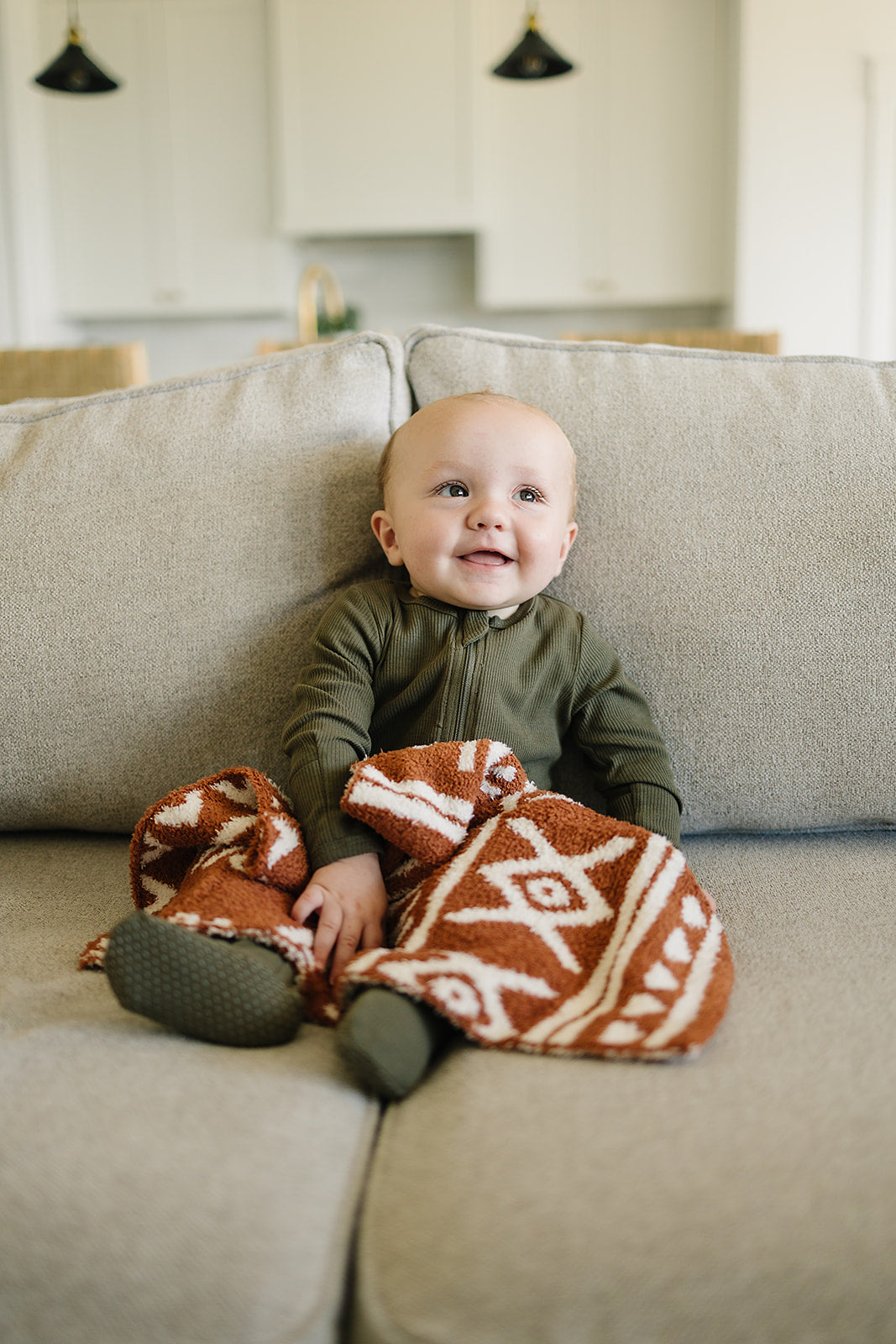 Mebie Baby Plush Blanket - Alpine Rust - Atara & Co