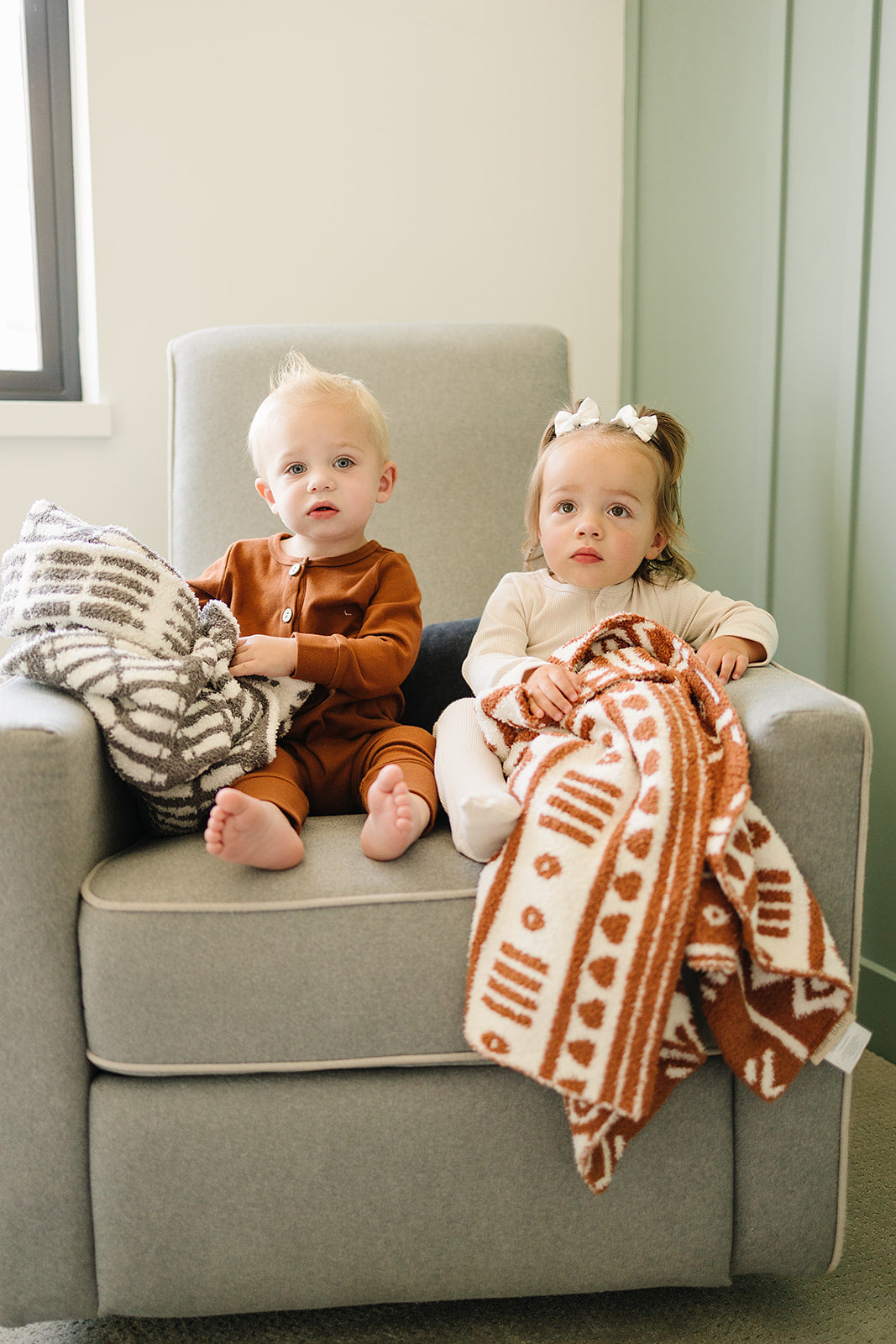 Mebie Baby Plush Blanket - Alpine Rust - Atara & Co