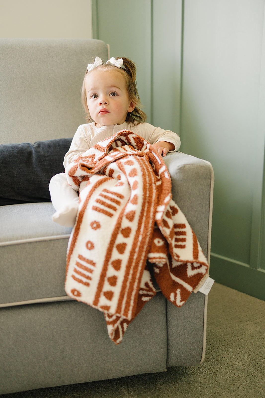 Mebie Baby Plush Blanket - Alpine Rust - Atara & Co