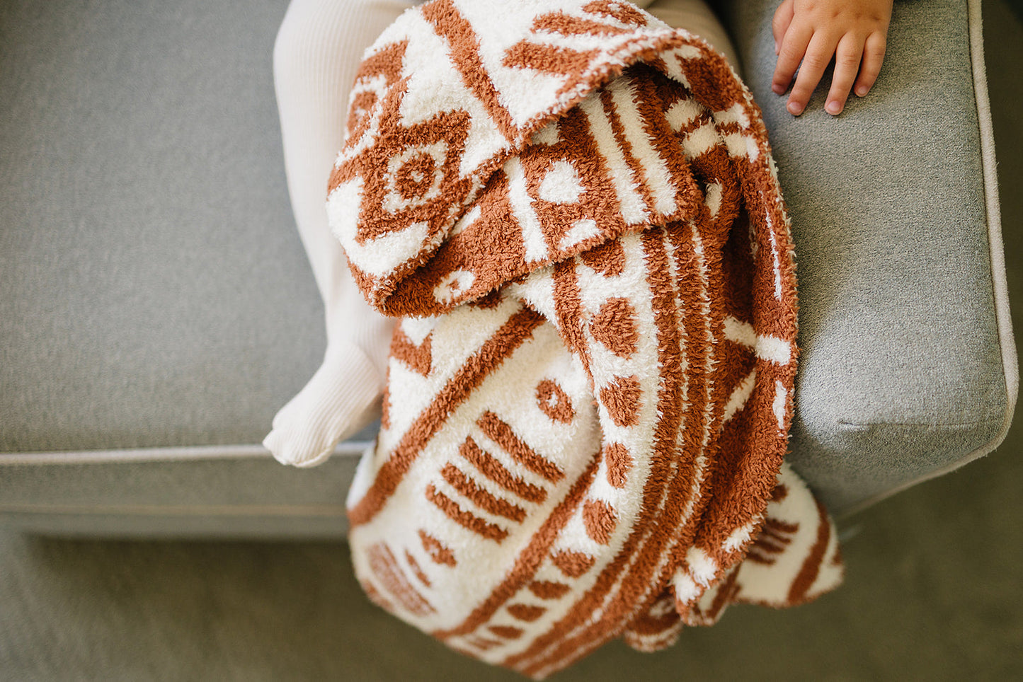 Mebie Baby Plush Blanket - Alpine Rust - Atara & Co