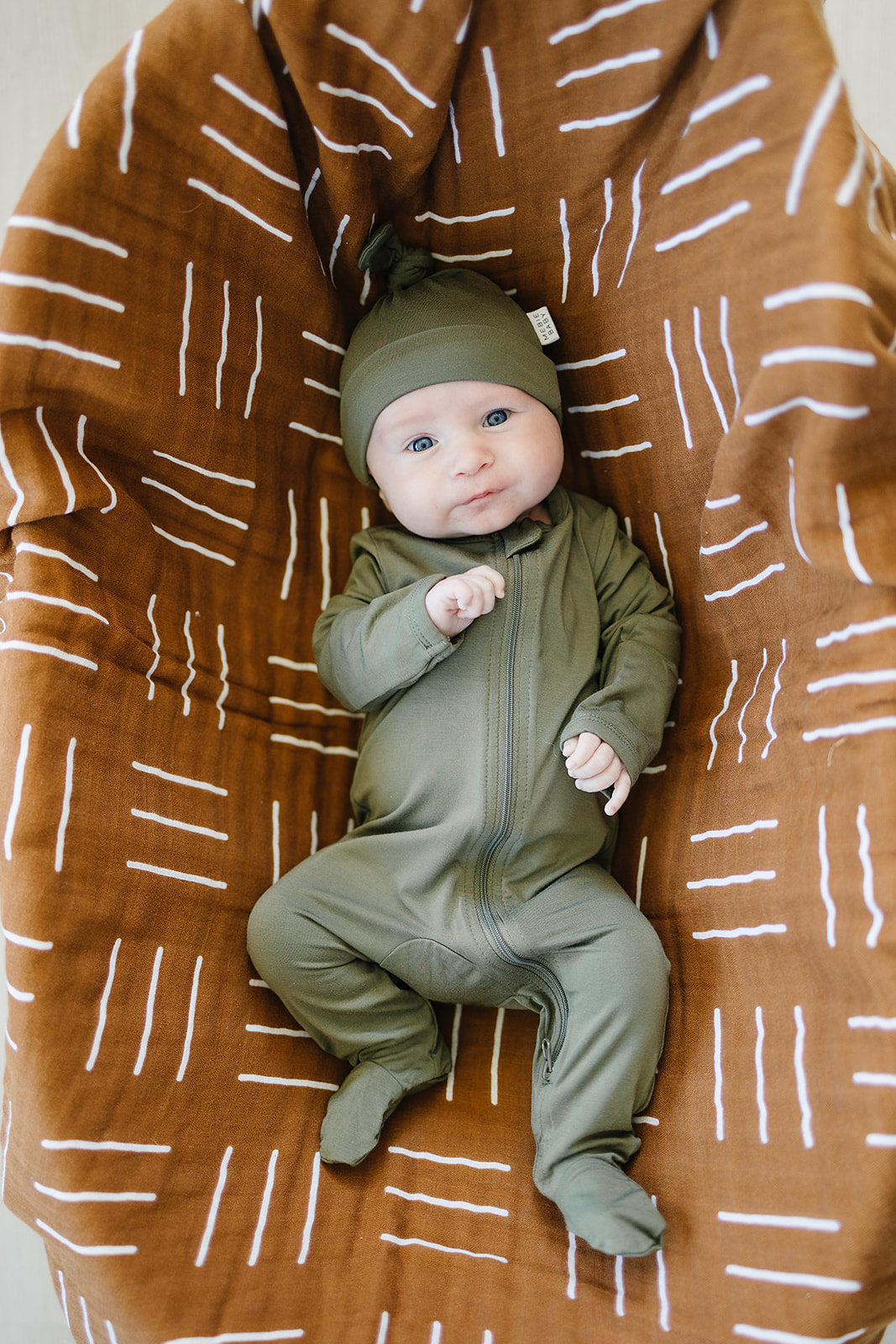 Mebie Baby Bamboo Romper - Olive - Atara & Co