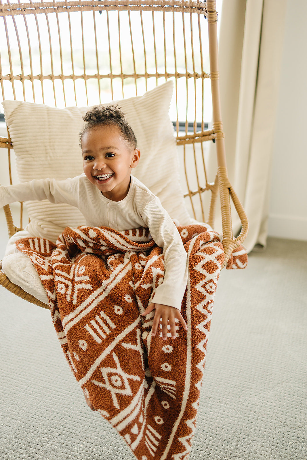 Mebie Baby Plush Blanket - Alpine Rust - Atara & Co