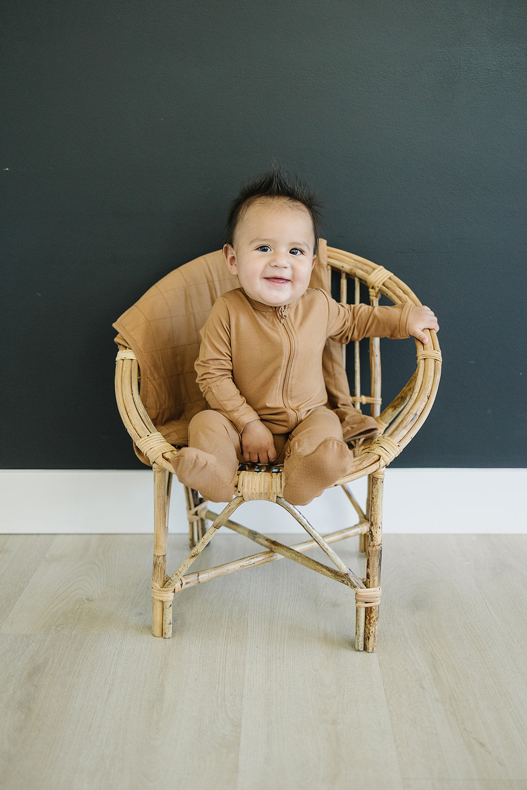 Mebie Baby Bamboo Romper - Mustard - Atara & Co