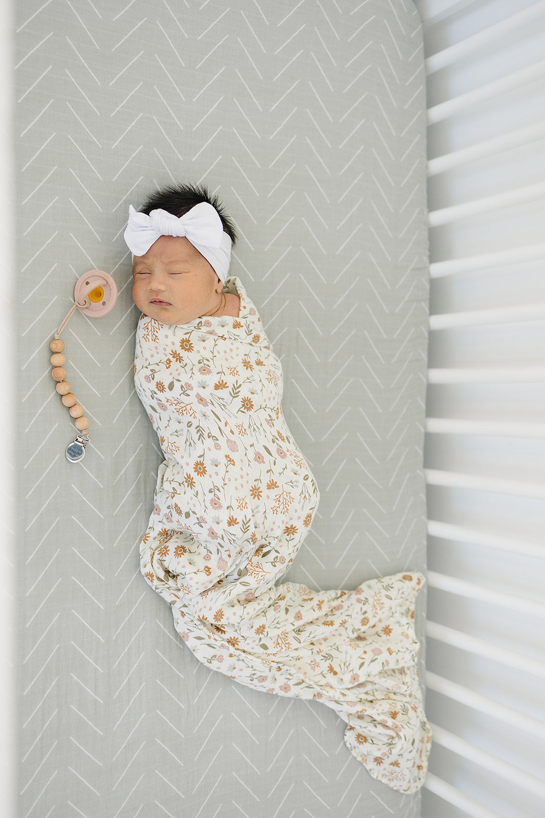 Mebie Baby Muslin Swaddle - Meadow Floral - Atara & Co