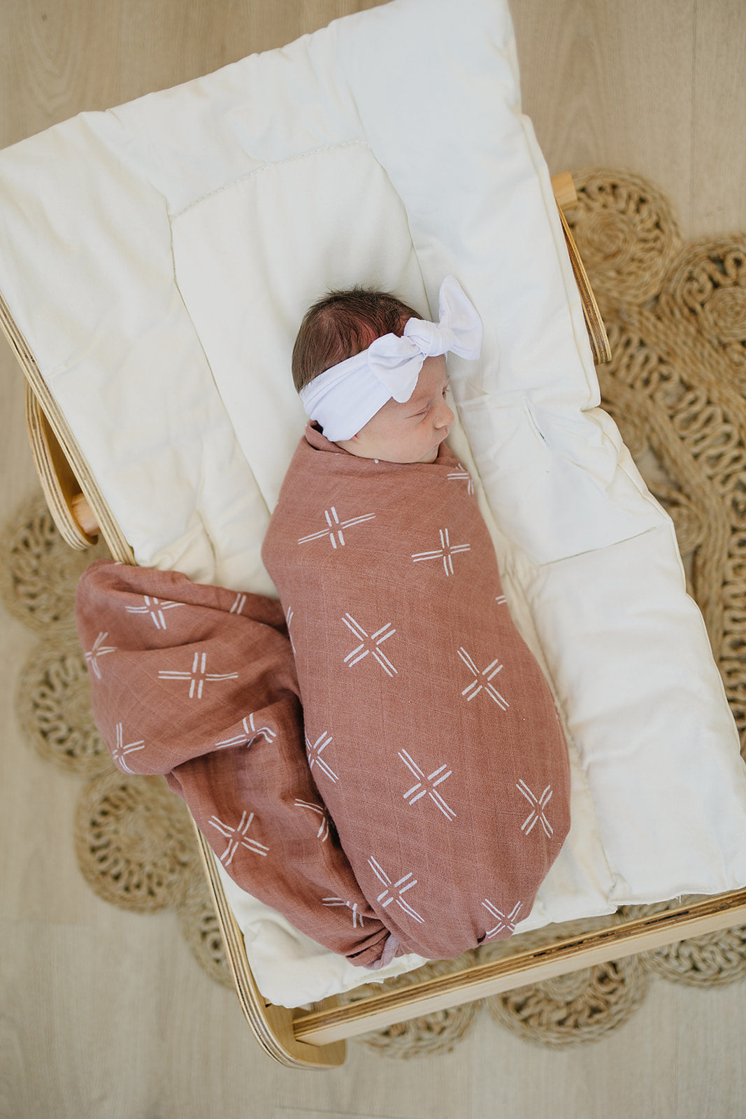 Mebie Baby Muslin Swaddle - Just Peachy - Atara & Co