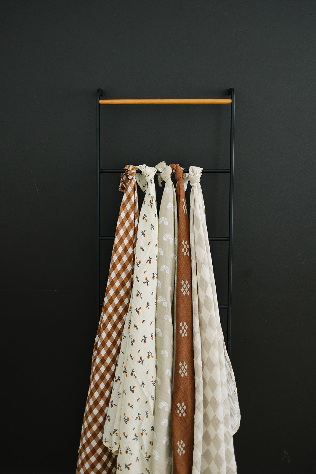 Mebie Baby Muslin Swaddle - Taupe Checkered