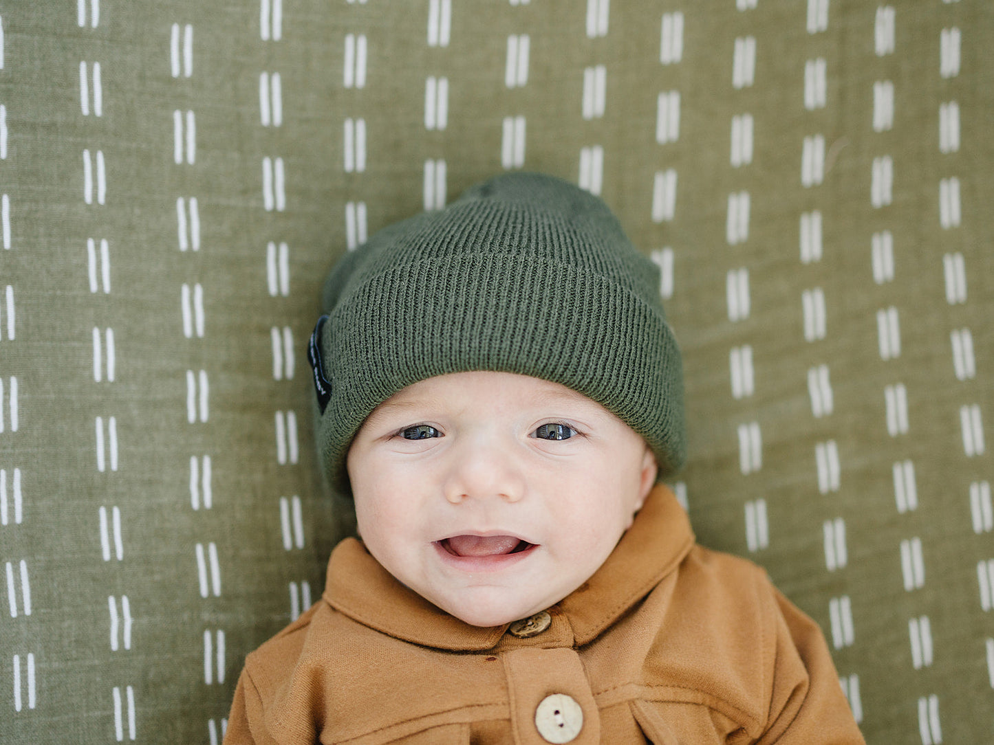 Mebie Baby Beanie - Green - Atara & Co