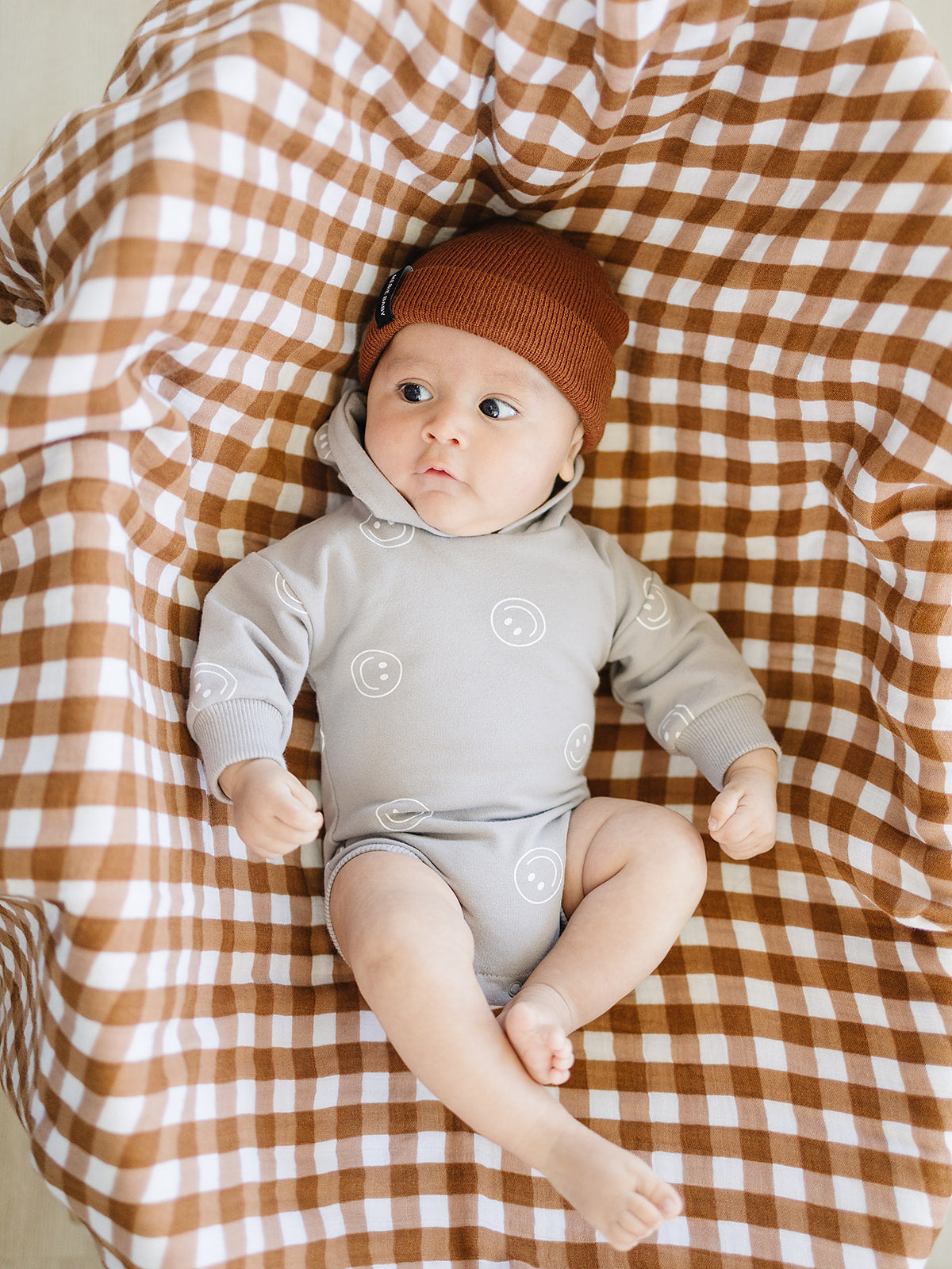 Mebie Baby Beanie - Brown - Atara & Co