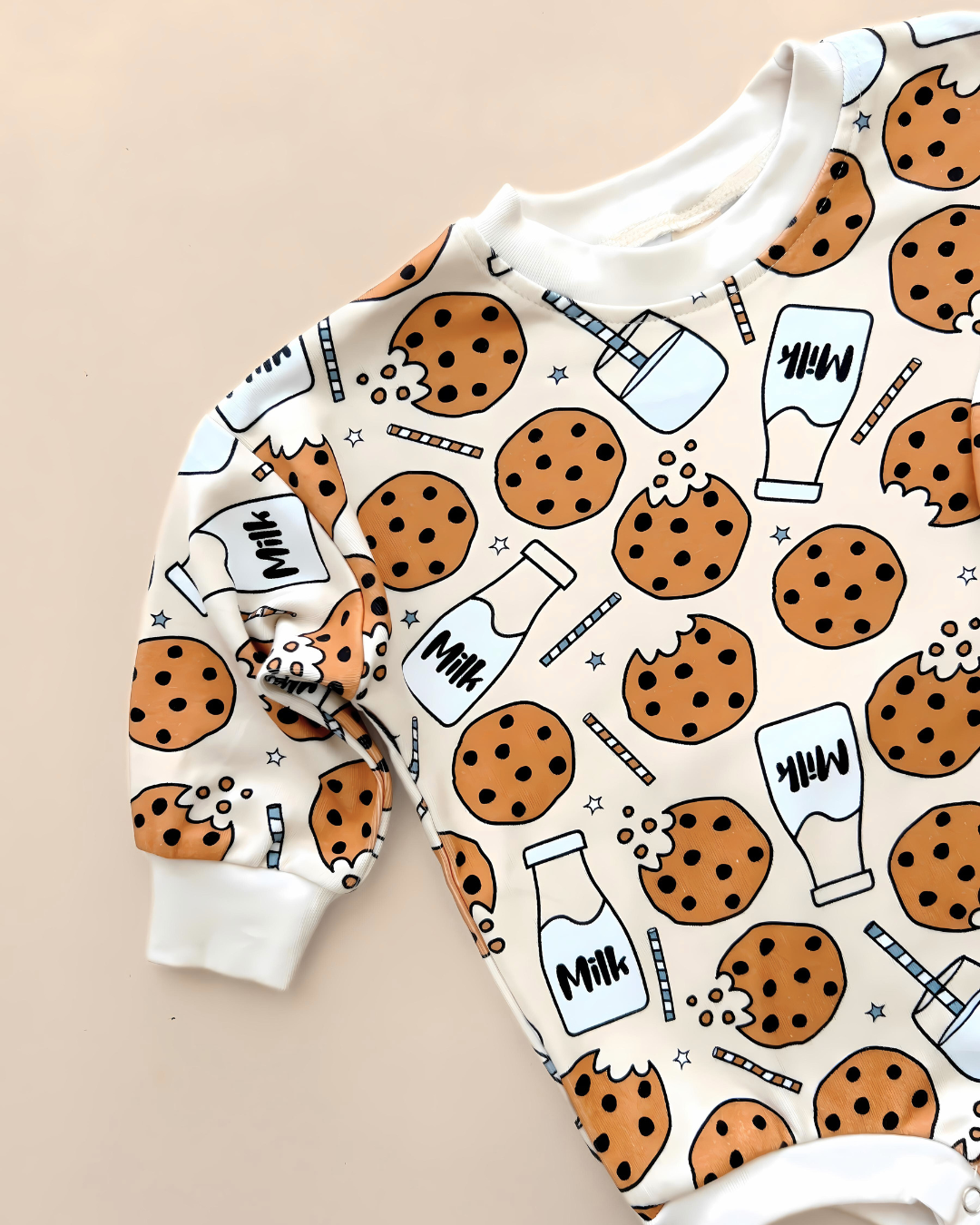 LPK Bubble Romper - Milk & Cookies - Atara & Co