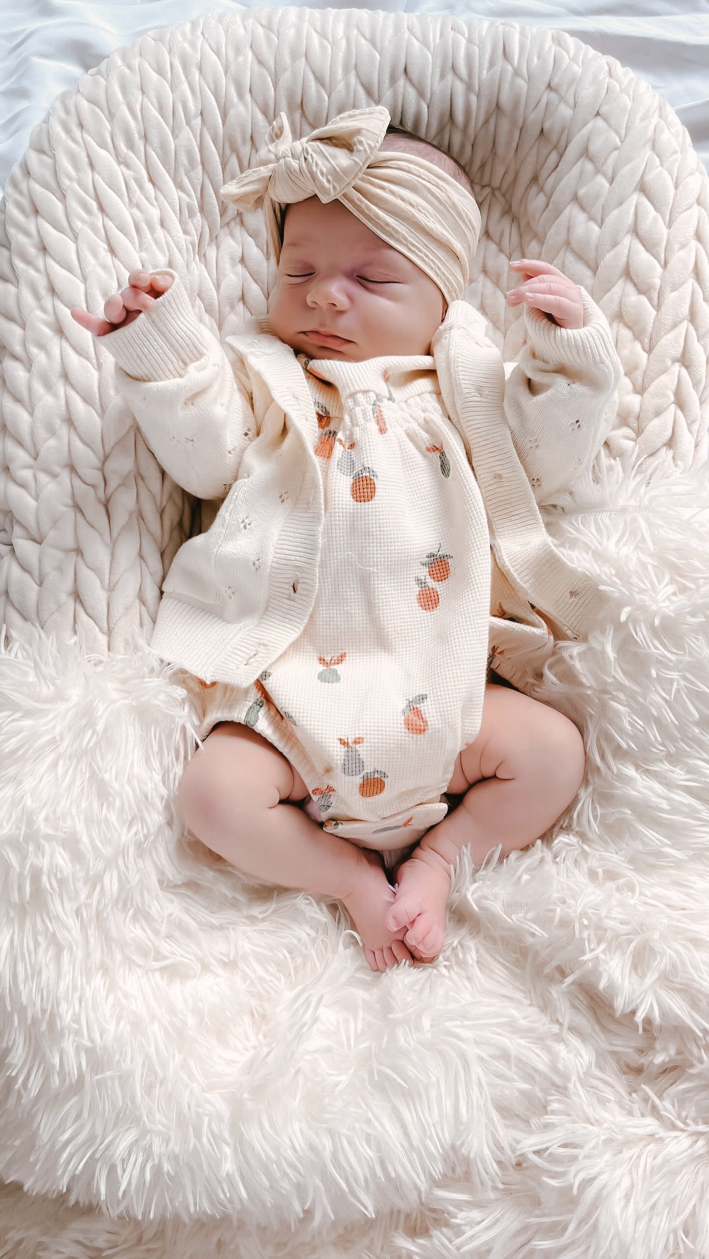 Luna + Luca Pointelle Cardigan - Cream - Atara & Co