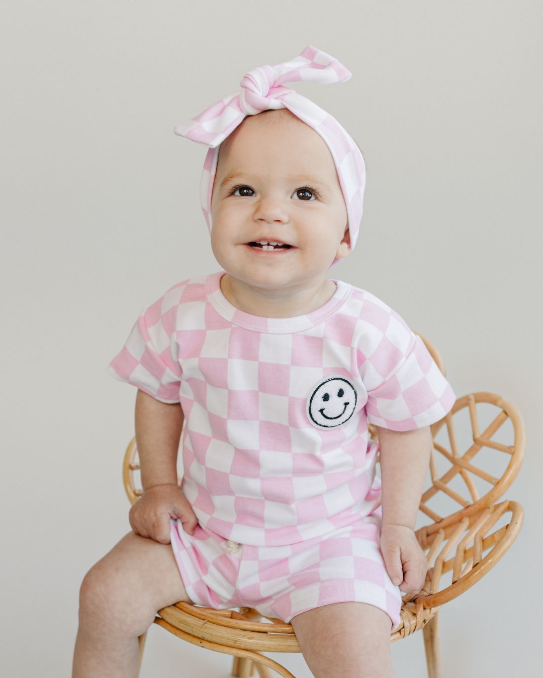 LPK Checkered Shorts Set - Pink - Atara & Co