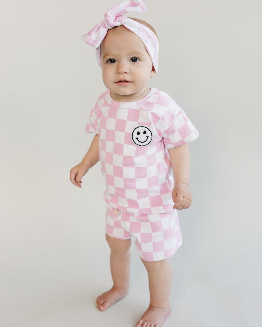 LPK Checkered Shorts Set - Pink - Atara & Co