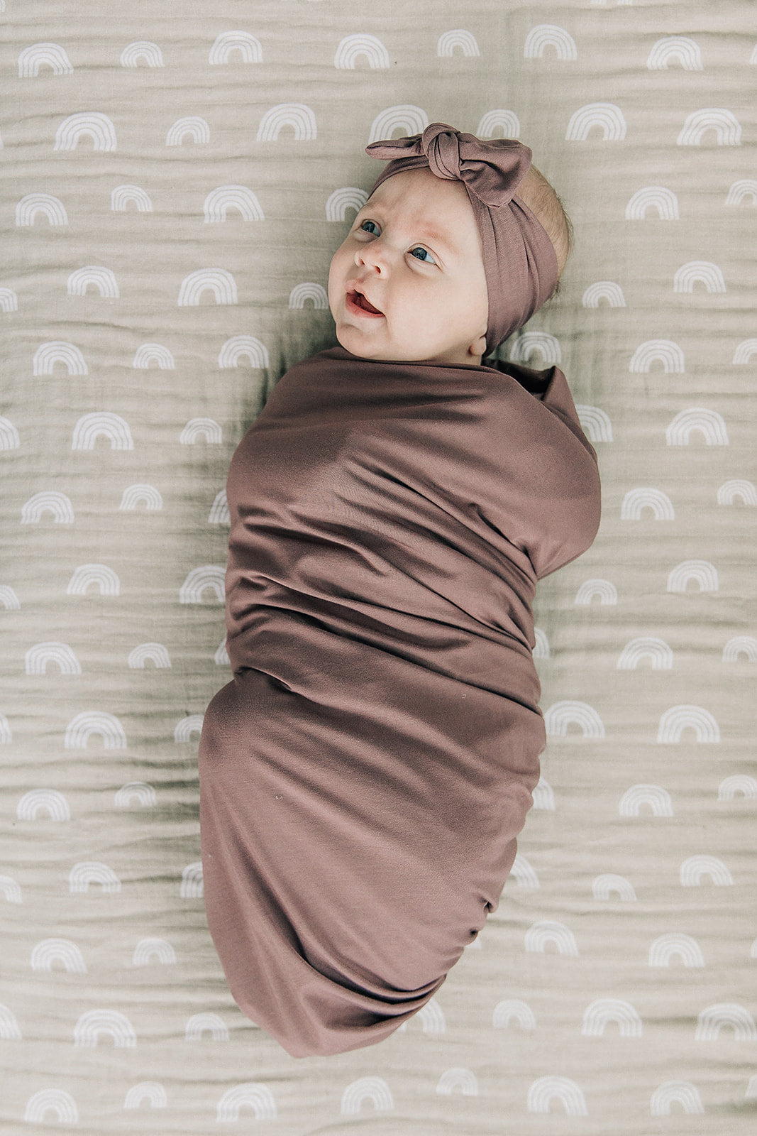 Mebie Baby Swaddle Set - Plum - Atara & Co