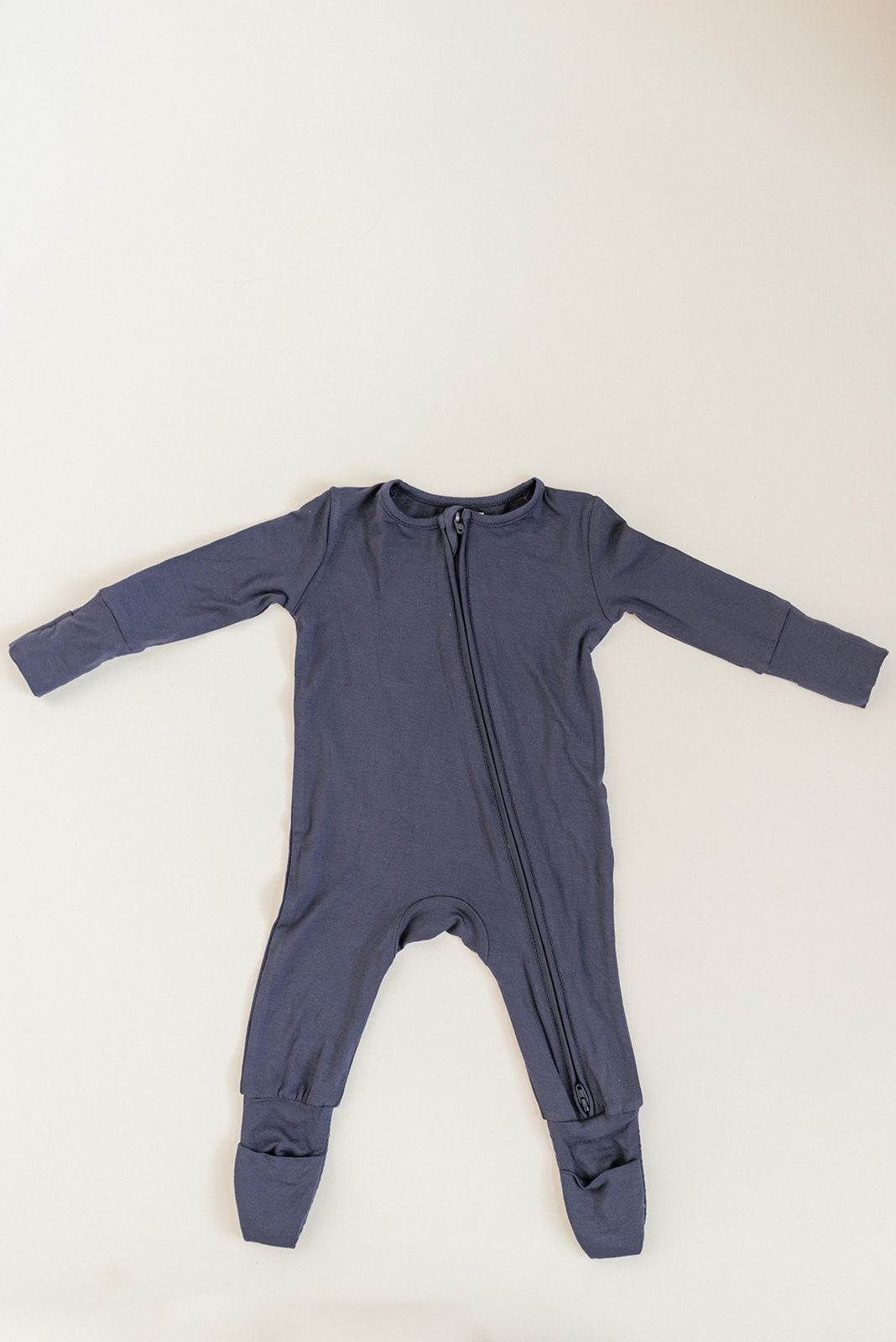 Stroller Society Navy Bamboo Romper (0-3 Months) - Atara & Co