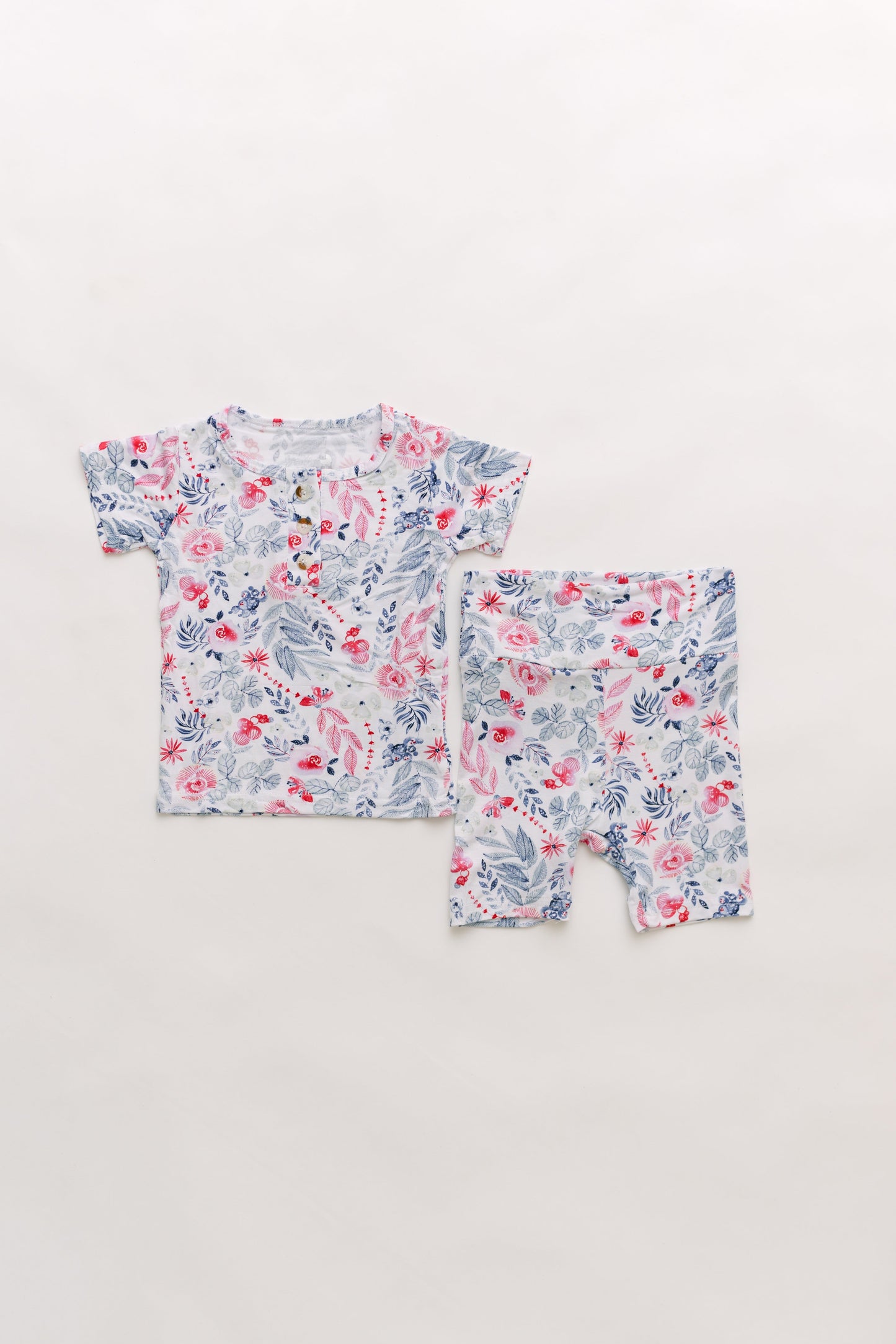 Stroller Society Top + Bottom Shorts Set - Bloom - Atara & Co