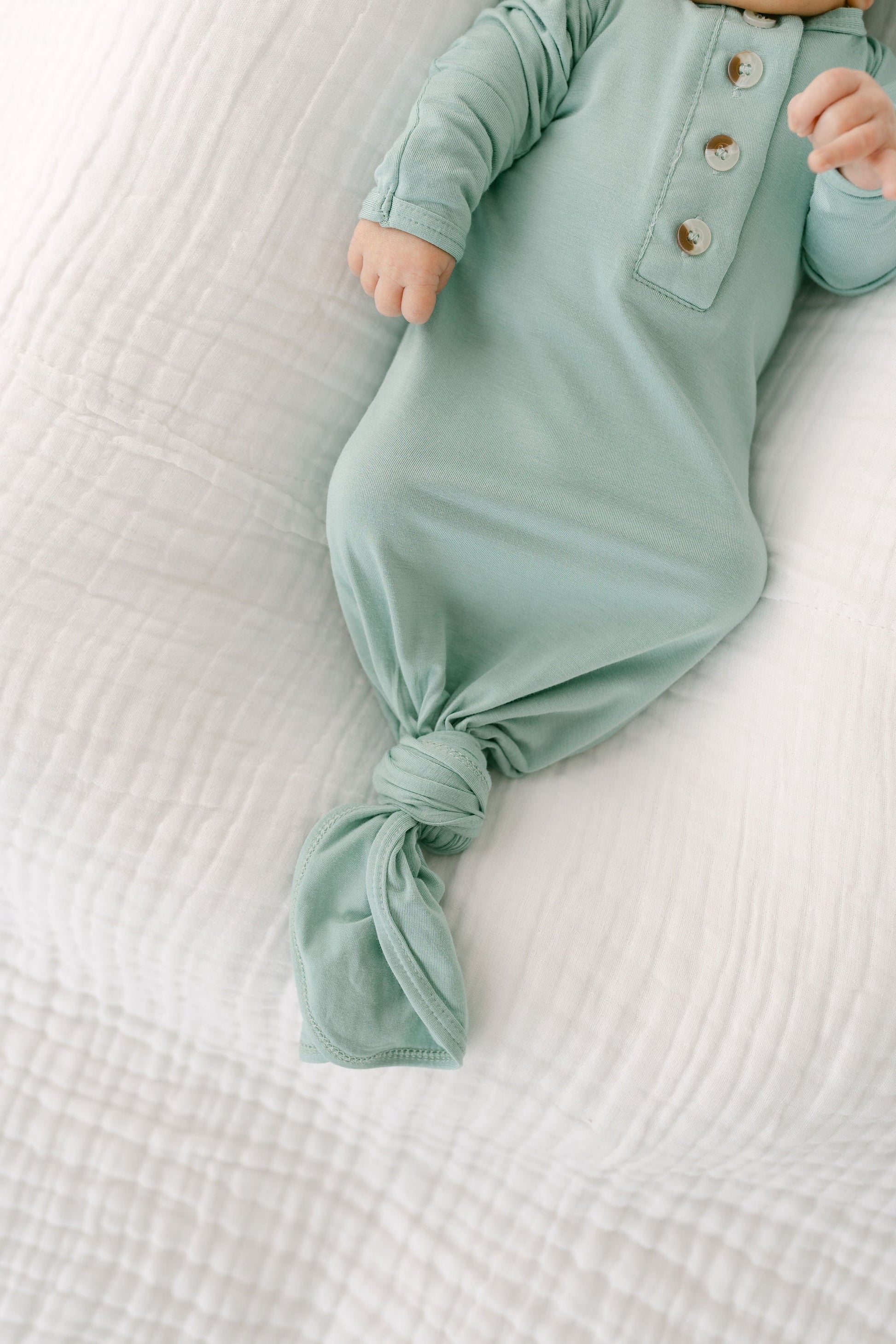 Stroller Society Knotted Gown Set - Mint - Atara & Co