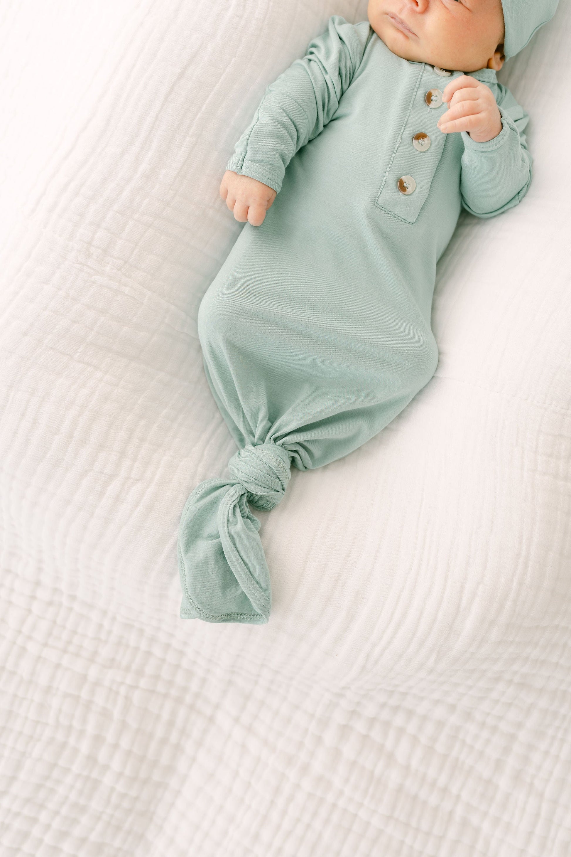 Stroller Society Knotted Gown Set - Mint - Atara & Co