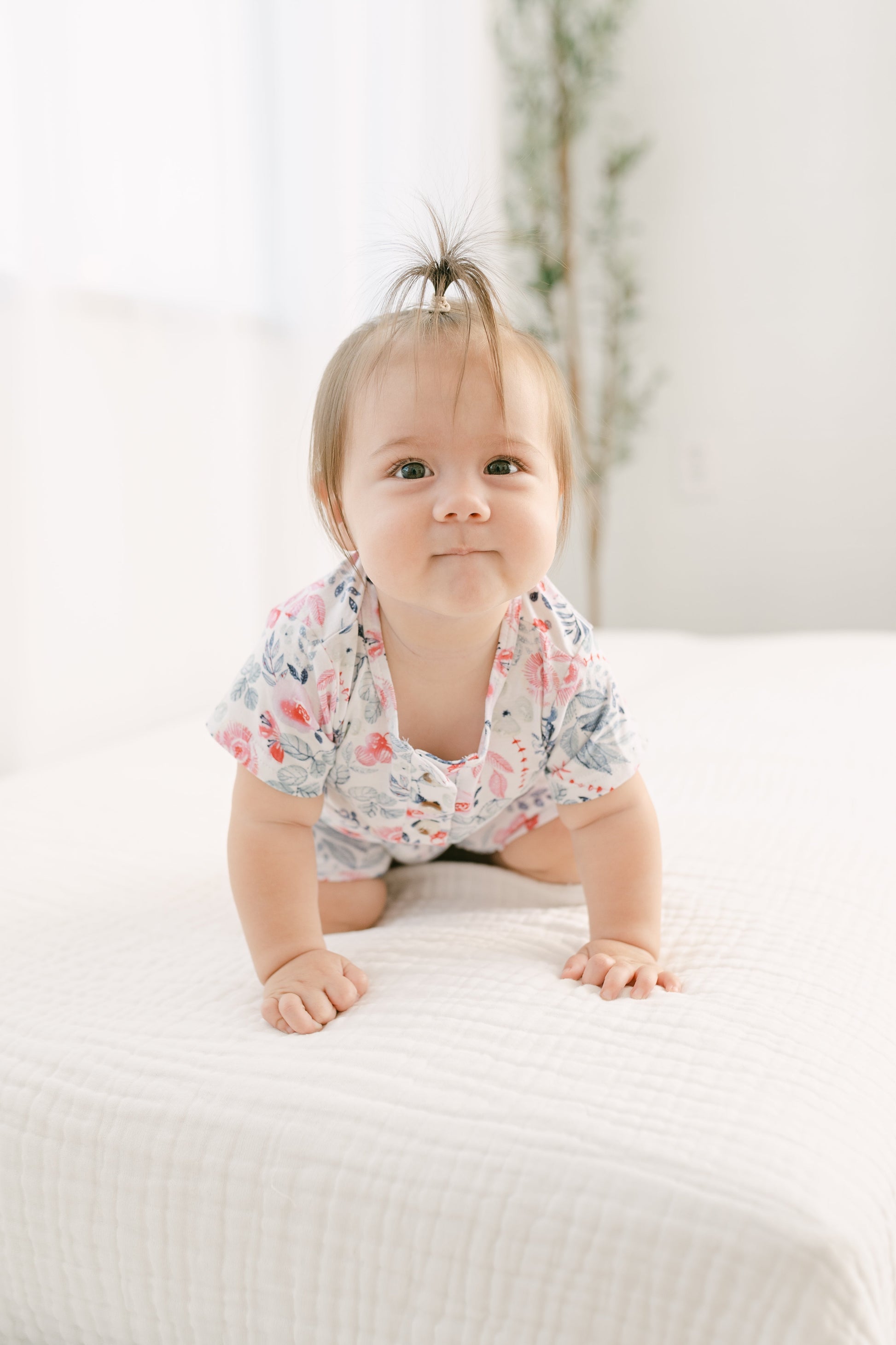 Stroller Society Top + Bottom Shorts Set - Bloom - Atara & Co