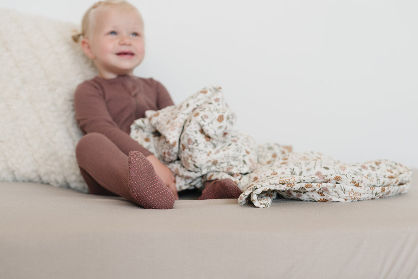 Mebie Baby Muslin Swaddle - Meadow Floral - Atara & Co