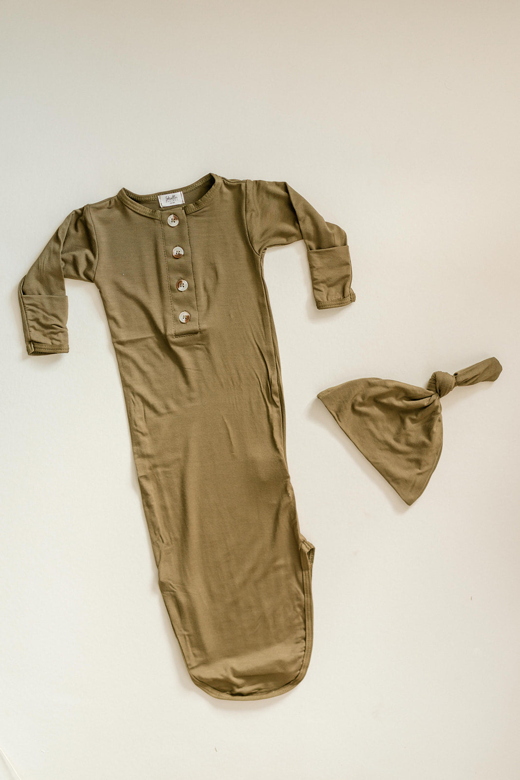 Stroller Society Knotted Gown Set - Army Green - Atara & Co