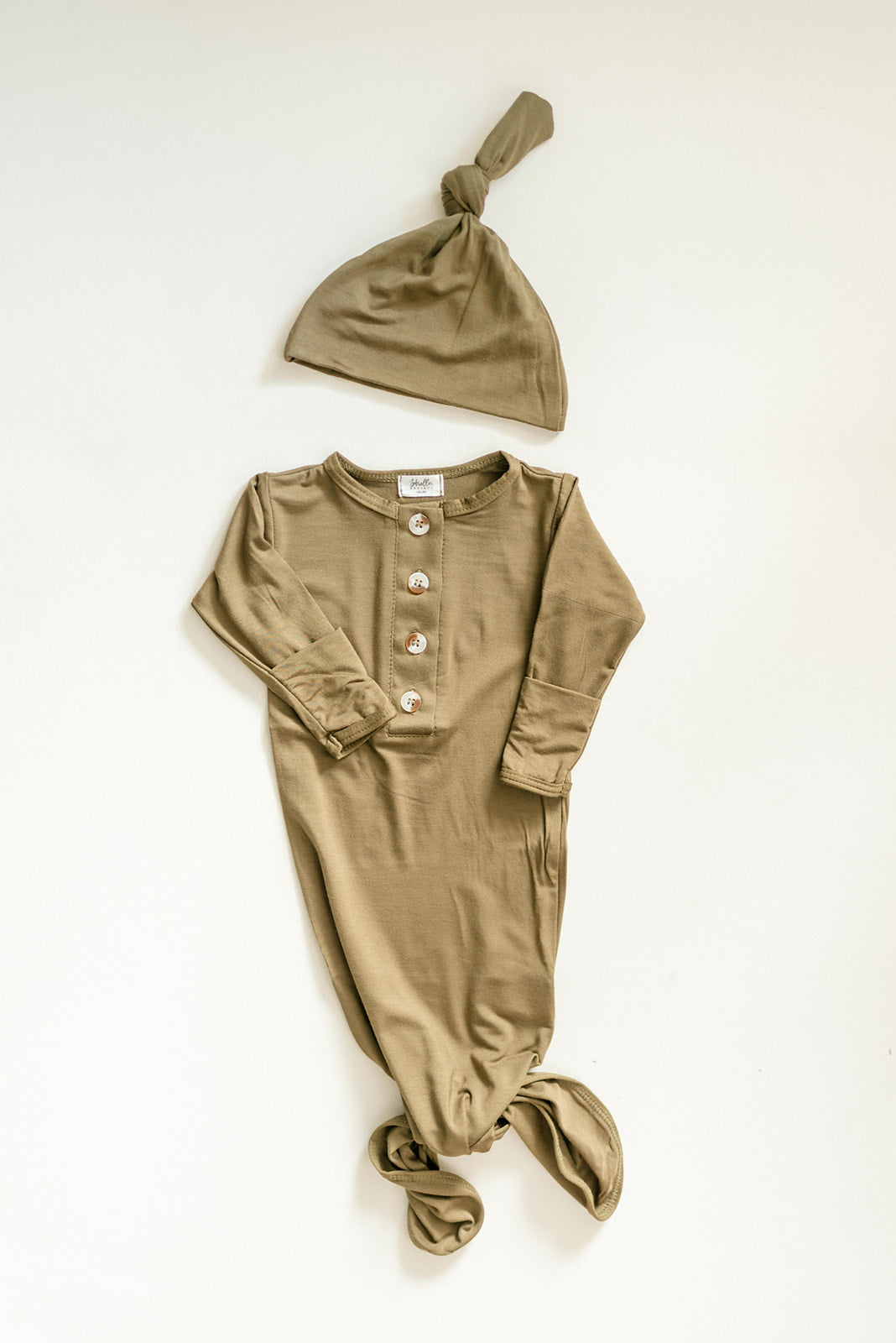 Stroller Society Knotted Gown Set - Army Green - Atara & Co