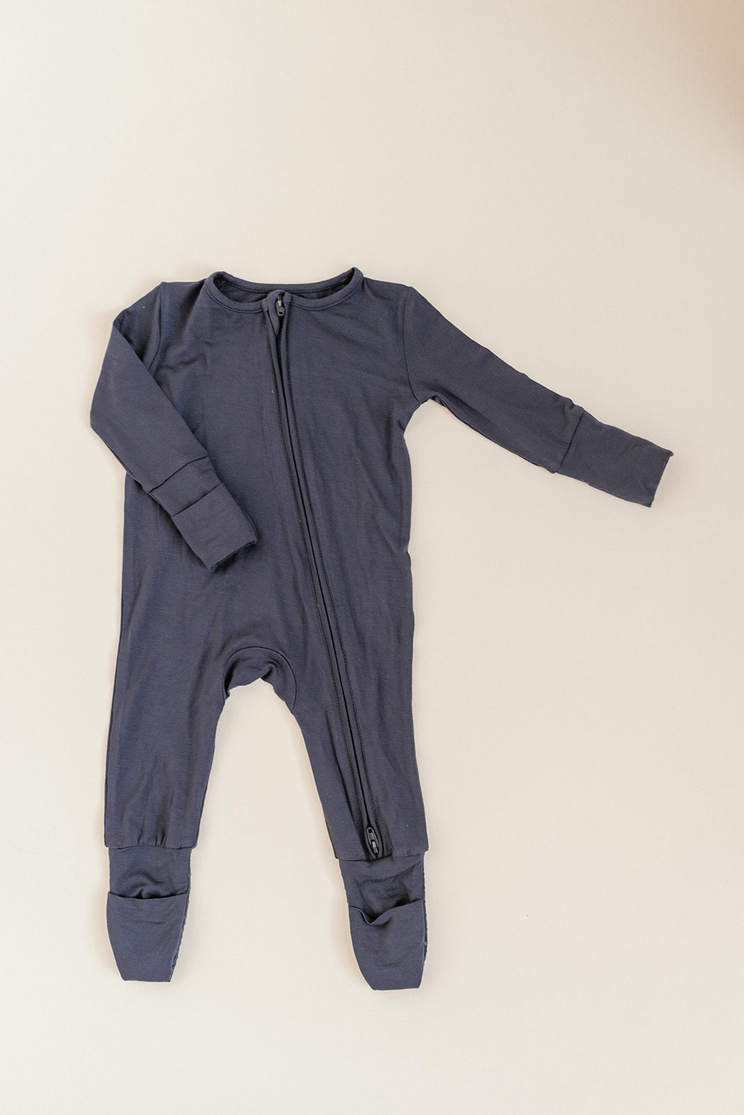 Stroller Society Navy Bamboo Romper (0-3 Months) - Atara & Co