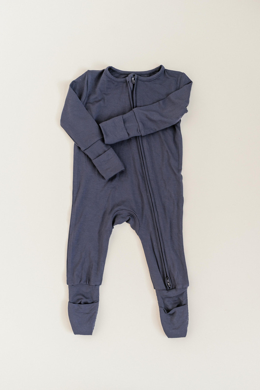 Stroller Society Navy Bamboo Romper (0-3 Months) - Atara & Co