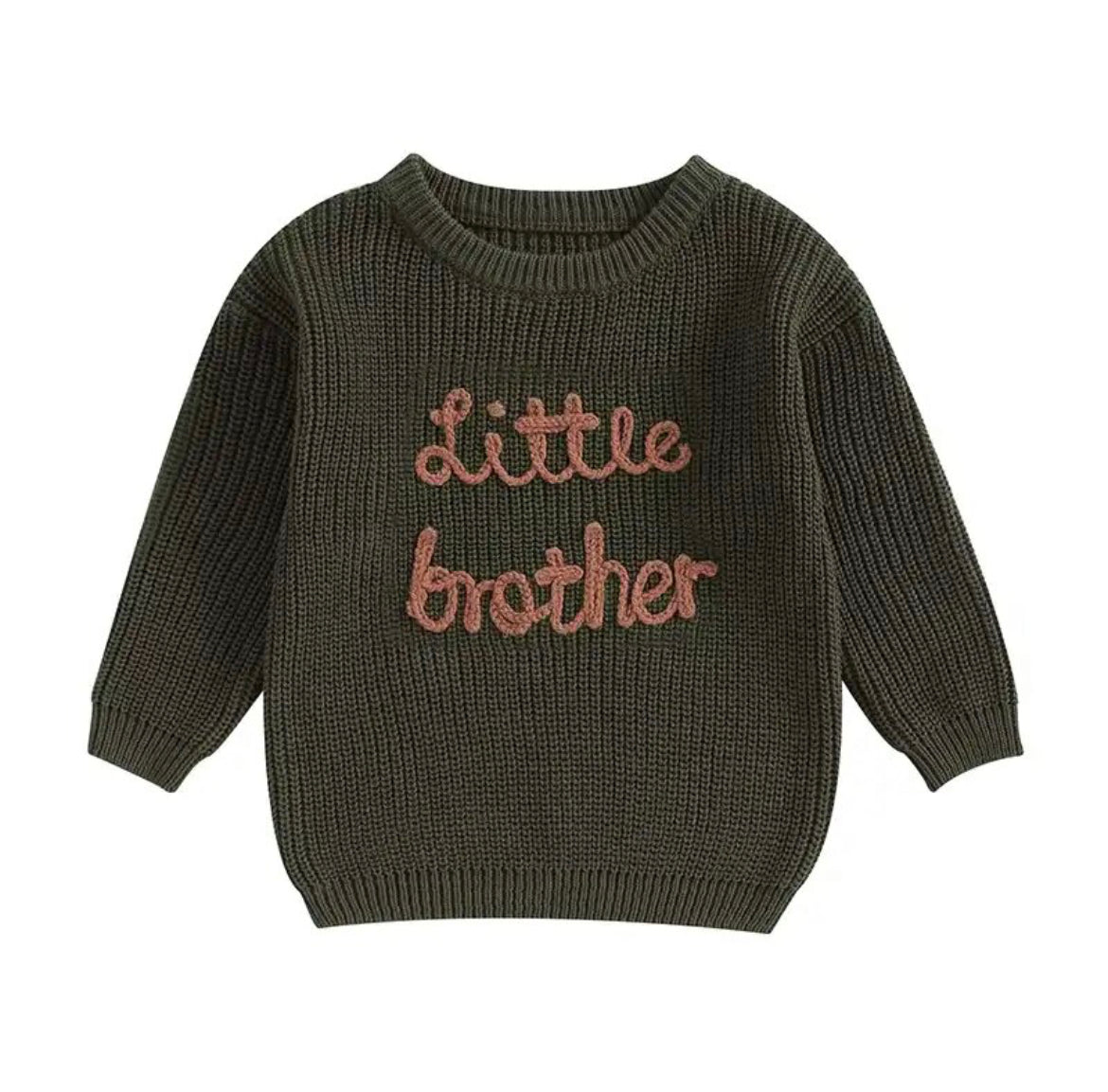 'Little Brother' Embroidered Knit Sweater - Atara & Co