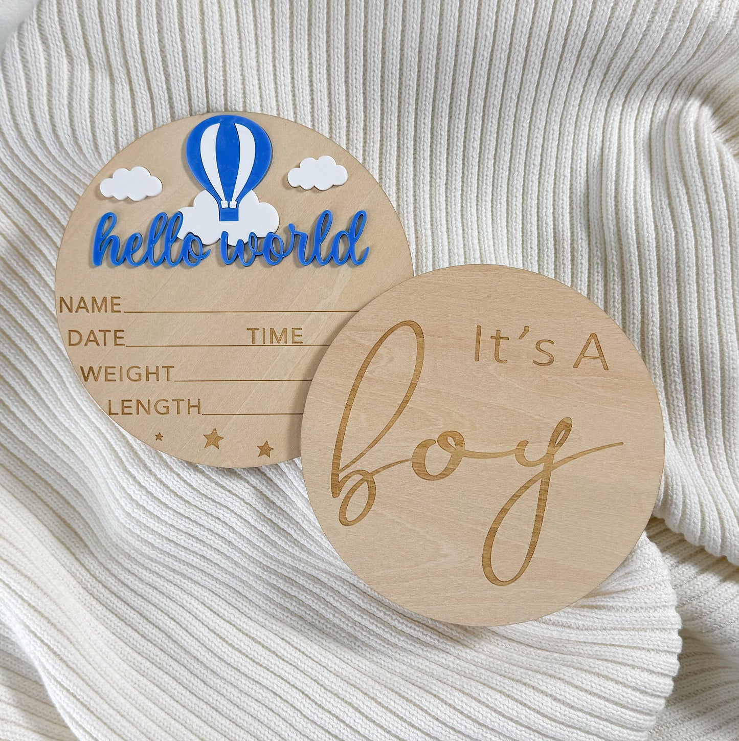 Hello World Newborn Wood Sign (6 Inches)