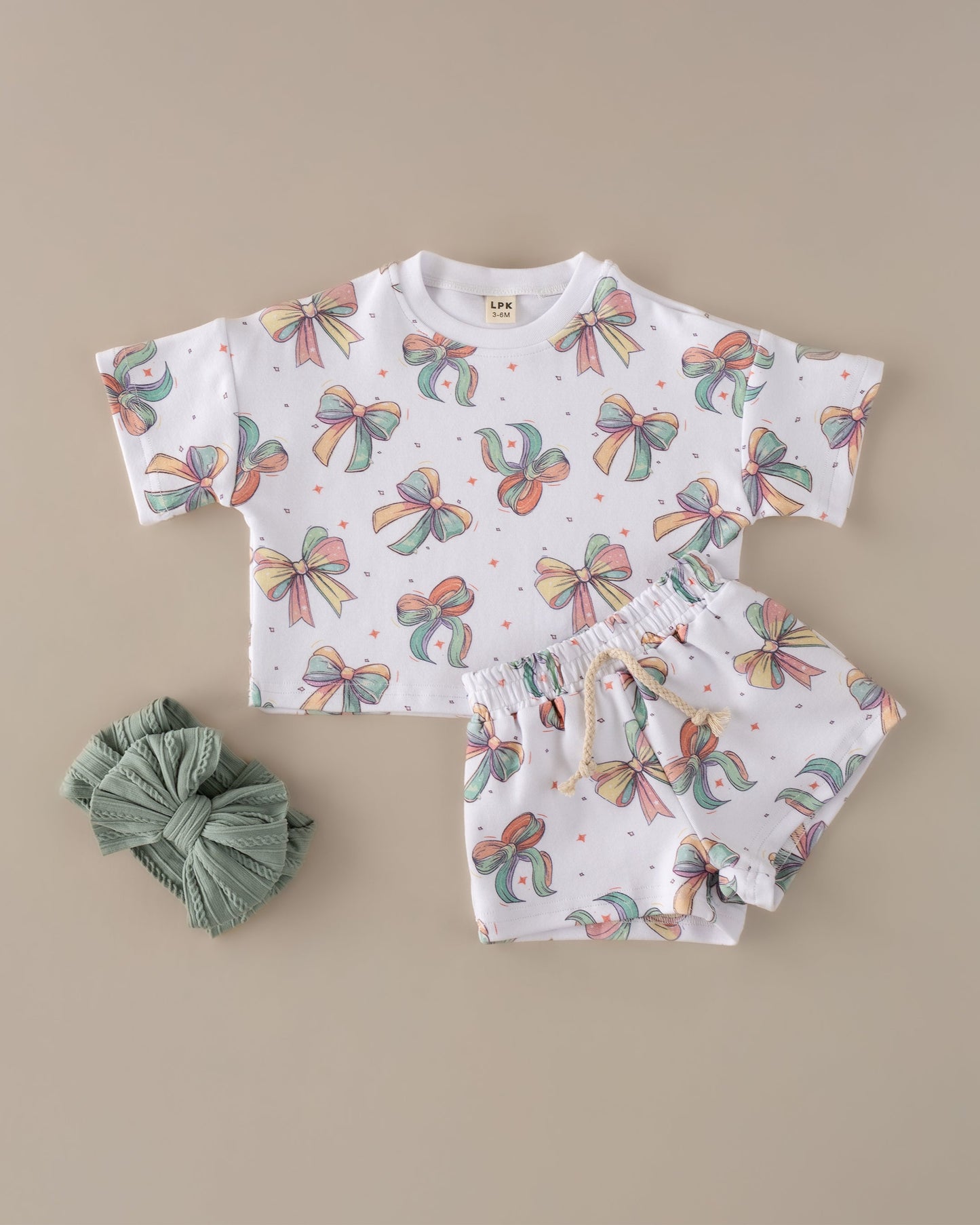 LPK Shorts Set - Happy Bows