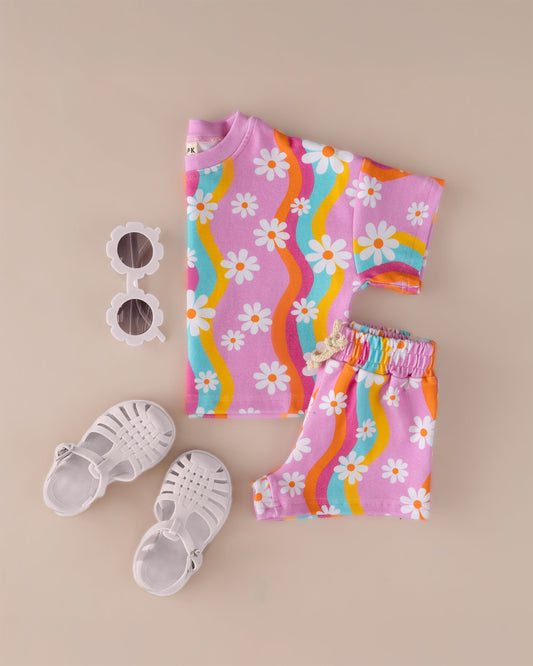 LPK Shorts Set - Groovy Daisy