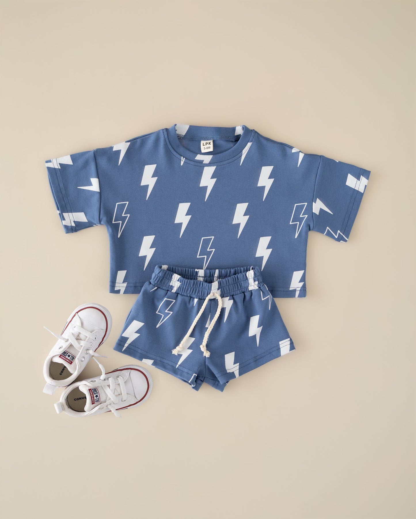 LPK Shorts Set - Blue Bolts