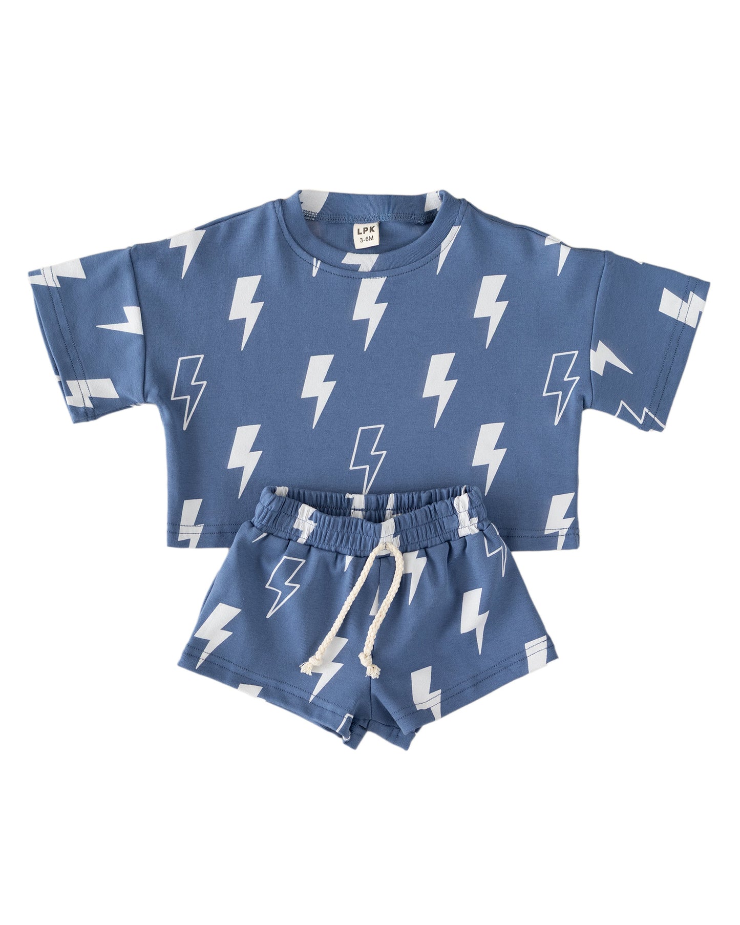 LPK Shorts Set - Blue Bolts