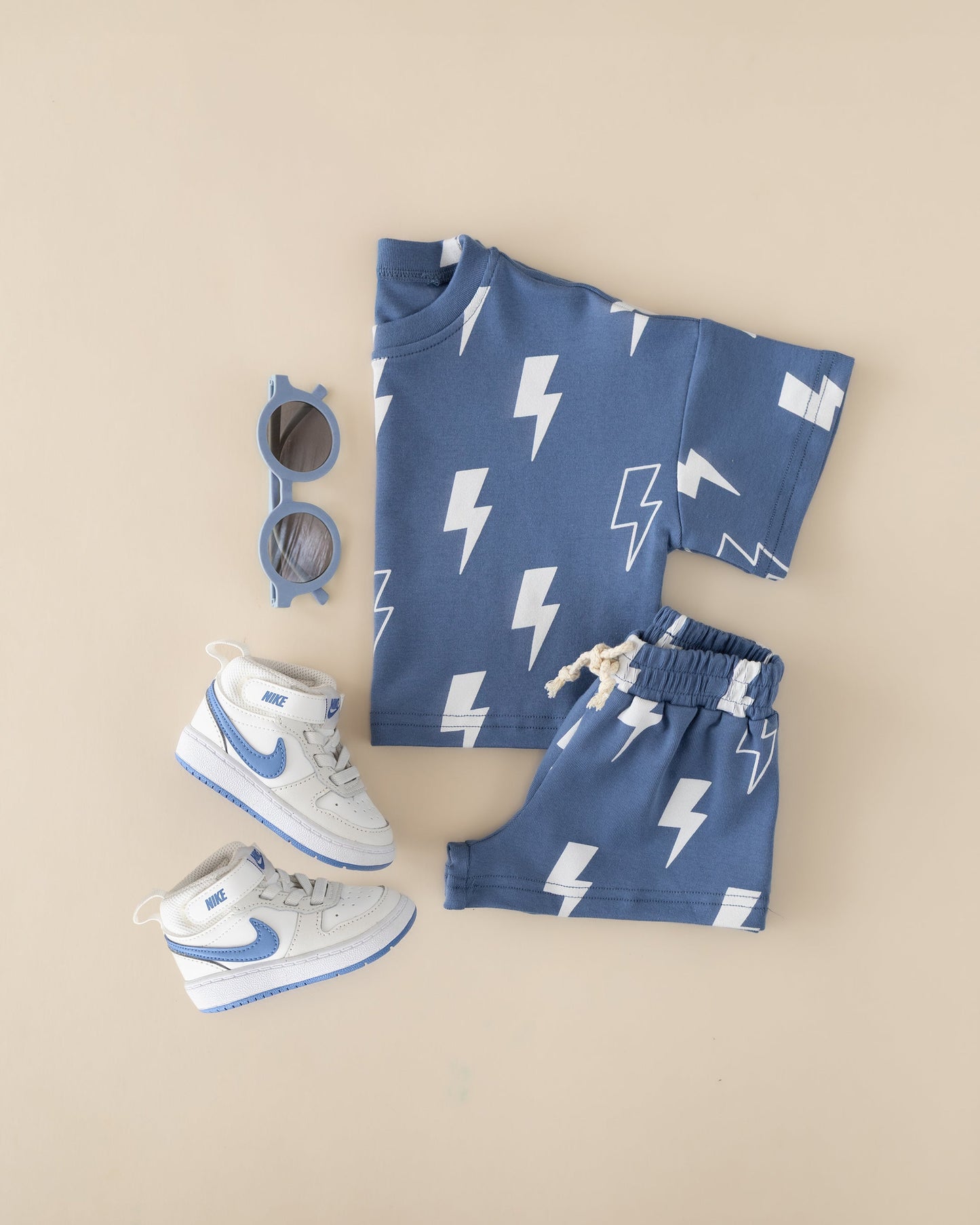 LPK Shorts Set - Blue Bolts