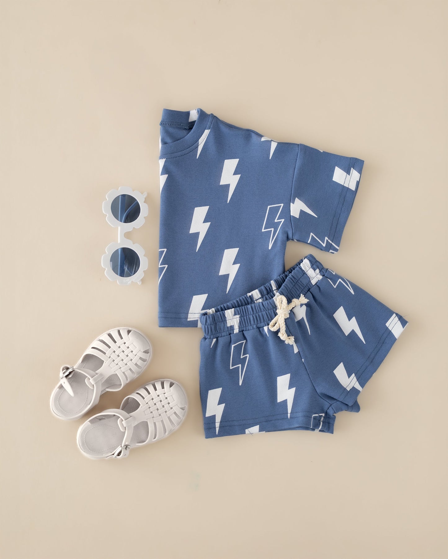 LPK Shorts Set - Blue Bolts