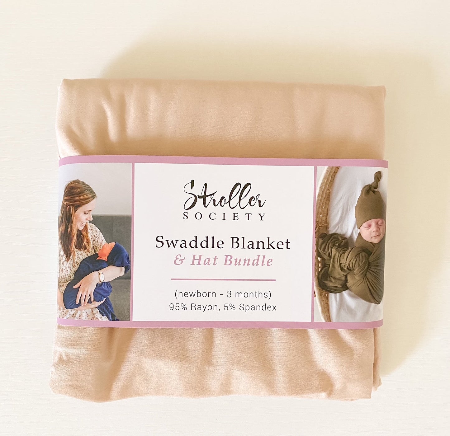 Stroller Society Swaddle Blanket Set - Sand - Atara & Co